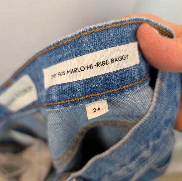 Aritzia Denim Forum The '90s Marlo Hi-rise Baggy Jean size 24 in EUC - Picture 8 of 10